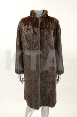 Lot 230 - A dark brown mink coat, 1970s, unlabelled,...