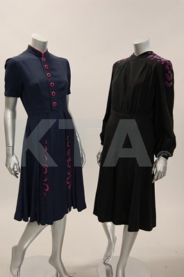 Lot 236 - Five day/dinner dresses, late 1940s and 50s,...