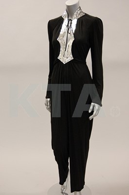 Lot 250 - An Ossie Clark black jersey jumpsuit, early...