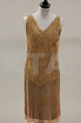 Lot 258 - A poor condition beaded flapper dress circa...