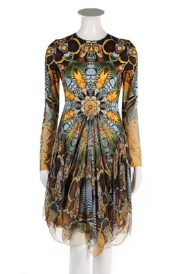 Lot 215 - An Alexander McQueen reptile-print jersey and...