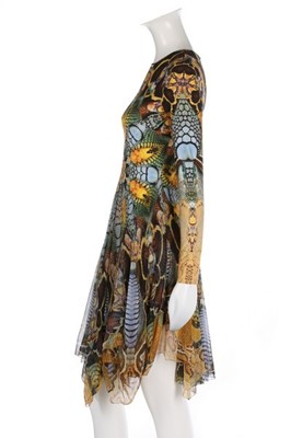 Lot 215 - An Alexander McQueen reptile-print jersey and...
