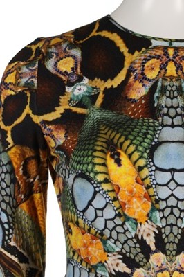 Lot 215 - An Alexander McQueen reptile-print jersey and...