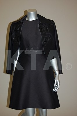 Lot 266 - A Louis Feraud black silk shift dress and...