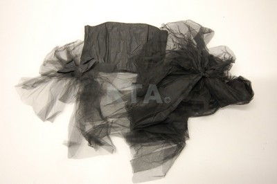 Lot 286 - An elegant spangled black tulle evening gown,...