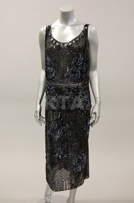 Lot 287 - A beaded and sequined tulle tabard, mid 1920s,...