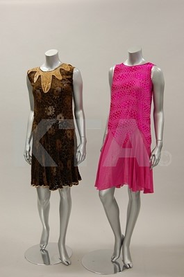 Lot 313 - Four cocktail gowns, late 1920s, of shocking...