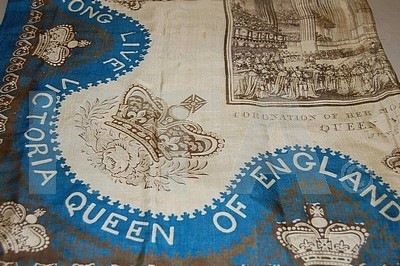 Lot 29 - A printed silk handkerchief to commemorate the...