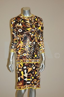 Lot 339 - A Pucci printed silk jersey dress, late 1960s,...