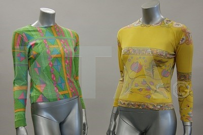 Lot 342 - Three Pucci bodices and a midi cotton skirt,...