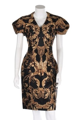 Lot 217 - An Alexander McQueen silk brocade dress,...