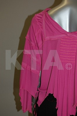 Lot 42 - A Zandra Rhodes shocking pink angular jersey...