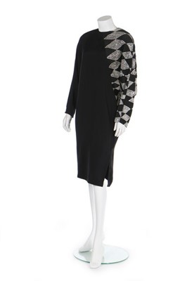 Lot 169 - A Gianni Versace black silk evening dress with...