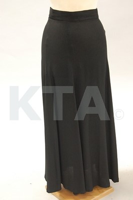 Lot 52 - An Ossie Clark black satin and moss crepe...