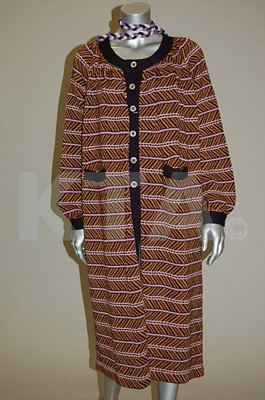 Lot 74 - A Bill Gibb/Kaffe Fassett chevron striped coat,...
