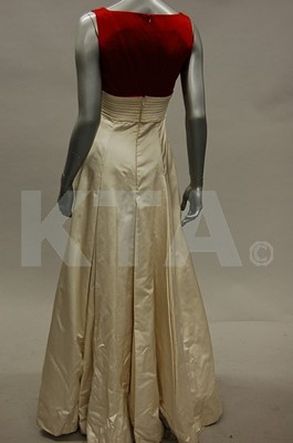 Lot 81 - A Bruce Oldfied ivory and red satin...