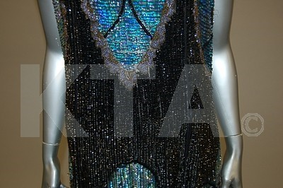 Lot 85 - A stylish beaded and sequined flapper dress,...