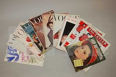 Lot 91 - Vogue magazine, 1949, seven issues from...
