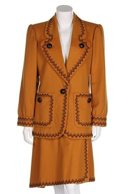 Lot 162 - An Yves Saint Laurent wool suit, 1980s, Rive...