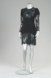 Lot 178 - An Yves Saint Laurent couture black wool crepe...