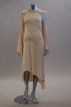 Lot 162 - An Alice Pollock oyster pink crepe bias cut...