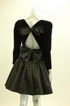 Lot 182 - A Lanvin black velvet and satin cocktail gown,...
