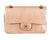 Lot 1 - A fine Chanel beige crocodile handbag, 1970s,...
