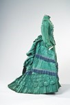 Lot 35 - A fine sea green taffeta visiting gown, circa...