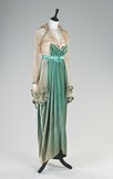 Lot 46 - A rare jade green velvet Lucile evening gown,...