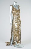 Lot 39 - An embroidered gold tulle tabard, circa...