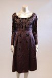 Lot 69 - A Balenciaga couture purple satin evening gown,...