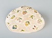 Lot 5 - A lady's embroidered cap, circa 1770, of ivory...