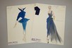Lot 16 - Jean Patou fashion sketches, 1940s-50s, pencil...