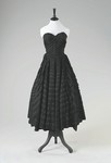 Lot 81 - A Jean Dessès couture black layered lace and...
