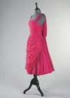 Lot 75 - A Jean Desscouture fuchsia pink draped chiffon...