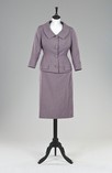 Lot 84 - A Balenciaga couture mauve wool suit, probably...