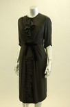 Lot 92 - A Jean Desss couture black chiffon dinner gown,...