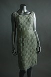 Lot 123 - A Jean Dessès couture celadon blue beaded...