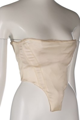 Lot 182 - A rare John Galliano ivory satin corset-bodice,...