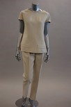 Lot 125 - A Courrivory wool trouser suit, late 1960s,...
