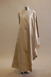 Lot 112 - A Madame Gres couture diagonally striped satin...