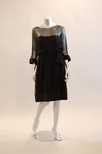 Lot 136 - A Marc Bohan for Christian Dior black chiffon...