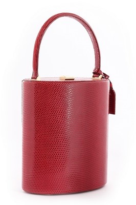 Lot 6 - A Louis Vuitton 'Ophelie' red lizard skin...