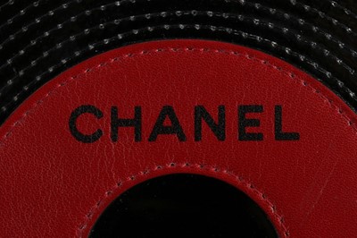 Lot 1 - A Chanel patent leather 'vinyl record' bag,...
