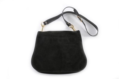 Lot 4 - A Gucci black suede 'Blondie' shoulder bag,...