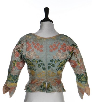 Lot 21 - A woman's brocaded silk bodice, probably...