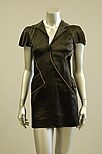 Lot 1 - Alison Goldfrapp's black satin dress, labelled...