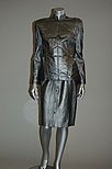 Lot 138 - An early Thierry Mugler pewter leather...
