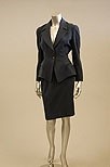 Lot 143 - A Thierry Mugler petrol blue suit, late 1980s,...
