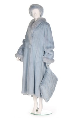Lot 15 - A baby blue mink coat, probably 1990s, of...